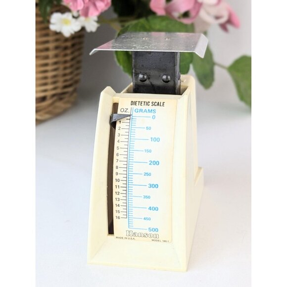 Vintage 1970s Dietetic Scale Retro Kitchen Scale Hanson Model 160-1 Made in USA - Picture 2 of 8